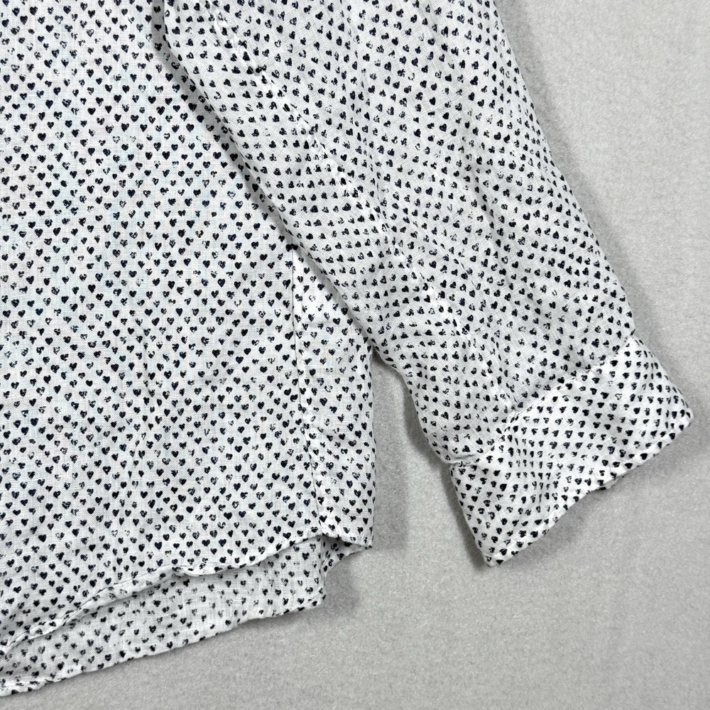 Grayson by Frank and Eileen Top Womens XL The Hero Shirt Linen Heart Print - Picture 6 of 15